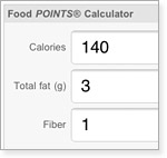 Food POINTS Calculator screenshot