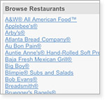 Browse Restaurants screenshot