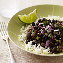 Image of black beans and rice