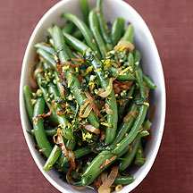 Green Beans with Caramelized Shallots and Gremolata