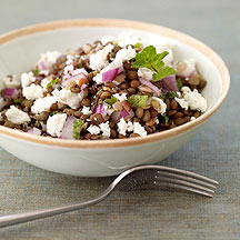 Lentil Salad with Fresh Mint and Goat Cheese